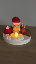 Père Noël au coin du feu